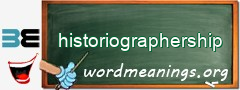 WordMeaning blackboard for historiographership